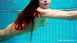 russian blonde nina mohnatka's shy pool swims are hottest!! 😍🏊‍♀️