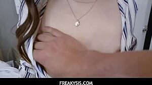 stepbrother dominates teen stepsister aria lee hard fuck fantasy