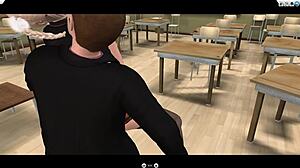 Blonde craves teacher's cock on office desk