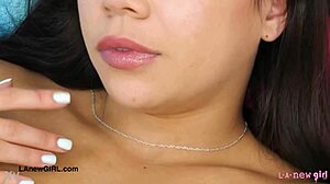 stunning petite latina milf teases body in mommy casting interview