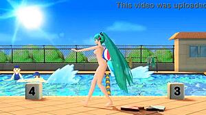 Hatsune Miku nude mod reveals big tits ass goddess body fully