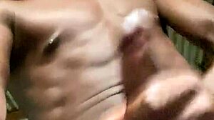 Horny solo stroke milks monster cock moaning dirty talk!