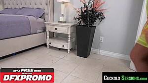 Spicy Latina Milf Cucks Hubby in Spitroast Threesome