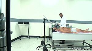 Shemale nurse dominates black doctor with rough anal pounding