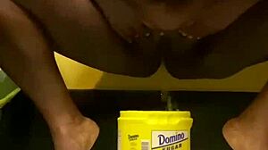 Ebony BBW kinky watersports fetish 😈💦