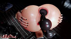 lara croft cosplay anal gape shows huge stretched asshole