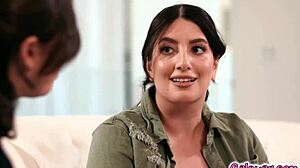 Sarah Arabic Licks Casey Calvert's Shaved Pussy at Police Office