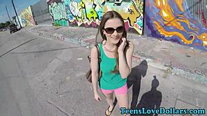 pov teen amateur takes jizz deep in mouth outdoors