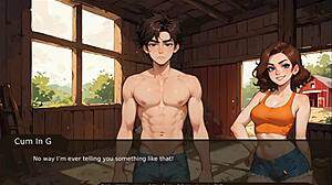 Farmer Kink Hentai: Party Bathroom Cock Check Turns Taboo