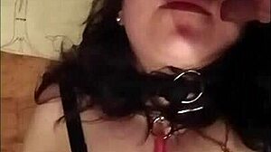 esclave sara the cocksucking slave whore humiliated with tits cum in mouth flashing