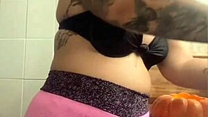 making dinner for hubbys friend knowing ill be their halloween pussy dessert