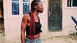 petite biker teen fucks standing on bike in public garage quickie