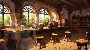 Farmer Kink Hentai: Party Bathroom Cock Check Turns Taboo