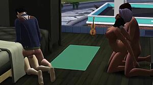 stepbrother joins stepsister orgy for forbidden group fucking frenzy