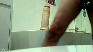 huge dildo stretches her wide watch this toy action close up