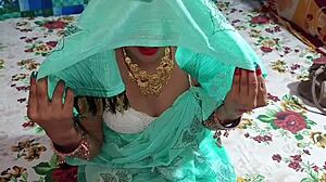 Sasur calls bahu to room, she grabs lund shocked in clear Hindi dirty talk