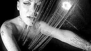 brunette babe jezebelle nude milf masturbates pussy in steamy shower