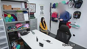 a nice strip search leads to hidden blowjob