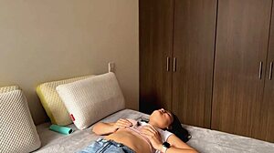 tourist pays for hot colombian lesbian scissoring at home