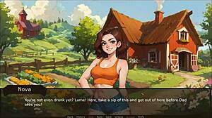 Farmer Kink Hentai: Party Bathroom Cock Check Turns Taboo