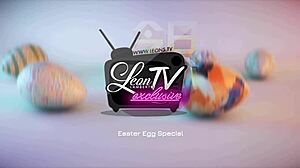 Cutest Petite Blonde Coed Paints Balls in Tight Bunny Cfnm!