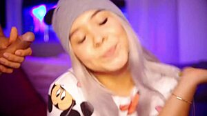 Submissive Latina Craves Cum Tongue Taste