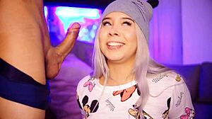 Submissive Latina Craves Cum Tongue Taste