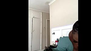 Dildo Fucking Skinny Ebony's Dripping Wet Pussy Deep