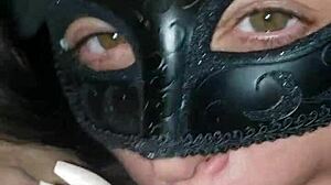 Masked Slut Sucks Cock Rough and Raw!