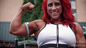 hey tia marie show off those muscle bicep measurements