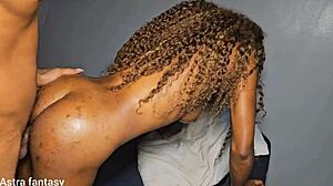 fat bbc blasts cum on tight petite ebony ass bent over doggystyle riding