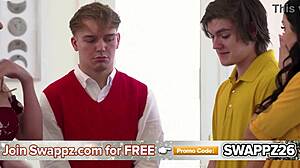 Horny Cougars Jamie And Kayla Swap Stepsons For Sucking Fucking And Cumshots