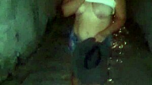 stepmom teases flashing then blows me public outdoor pov