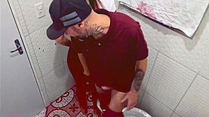 safada gets hardcore creampie fucked by stranger in bar bathroom!