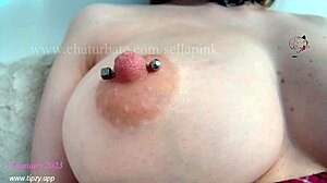 sellapink's pierced nipples and tight pussy tease in webcam play 🔥💦