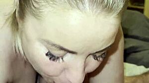 stepmom grips my dick tight with both hands making me cum happy