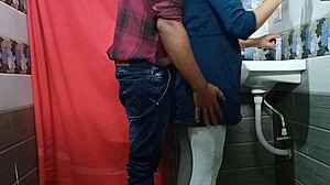 the virgin boss roughly pounds his secretary in office bathroom with clear hindi audio