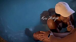 brazilian wife fooled into raw pool fuck by husband's friend