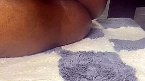 oiled black whore squirts hard with massive vibrator 😈💦🔥