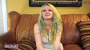 skinny blonde coed chelsie r deepthroats cumshots facial pussy pounded jizz swallow