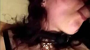 esclave sara the cocksucking slave whore humiliated with tits cum in mouth flashing