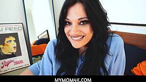 Step mom plays taboo game fucking with huge tits pov creampie