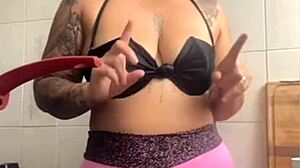 making dinner for hubbys friend knowing ill be their halloween pussy dessert