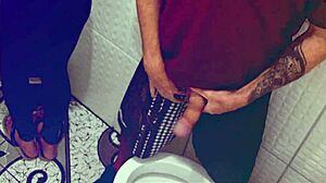 safada gets hardcore creampie fucked by stranger in bar bathroom!