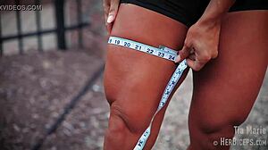 hey tia marie show off those muscle bicep measurements