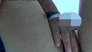 Flashing pussy to student at pool he fingers me risky