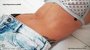 kessie shy skinny tattoo slave bound swallows belly deep in bdsm domination humiliation