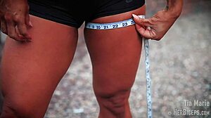 hey tia marie show off those muscle bicep measurements