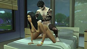 sim4 bends over for rough sensual doggystyle ass pounding