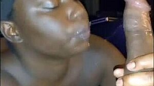 darkchocolatebarbie gags deep on bbc takes facial cumshot swallow pov sloppy spit